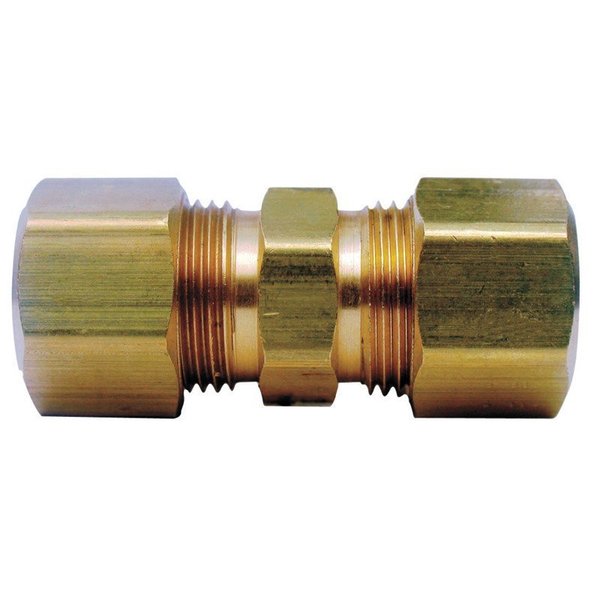 Jmf Company 1/4 in. Compression X 1/4 in. D Compression Yellow Brass Union 4338059